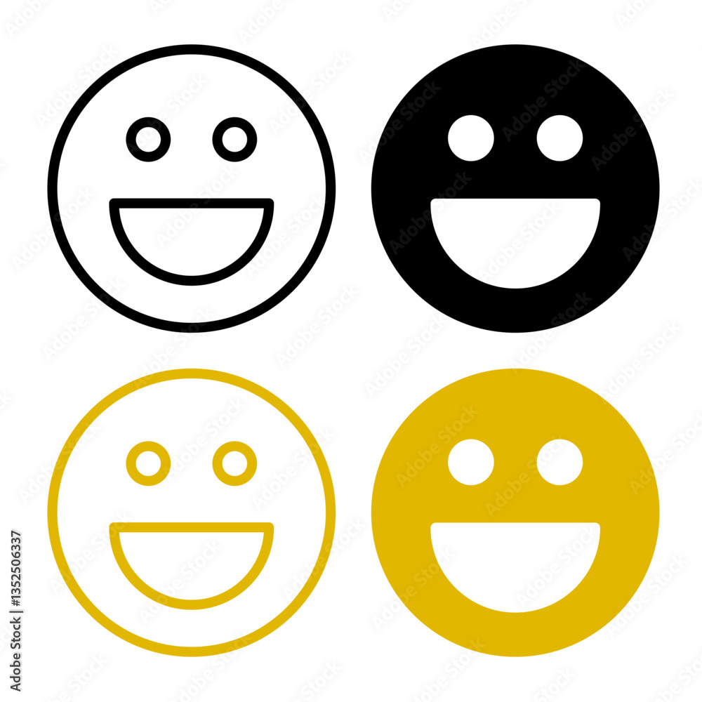 Fototapeta premium Smile vector icon symbol. illustration sign collection.