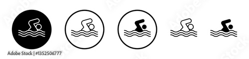 Swimmer vector icon symbol. illustration sign collection.