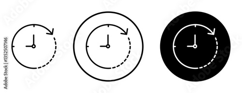 Time forward vector icon symbol. illustration sign collection.