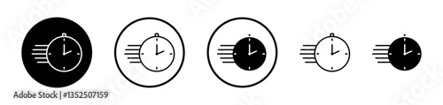 Time fast vector icon symbol. illustration sign collection.