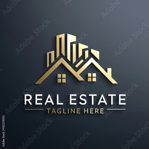 Vector real estate and home buildings logo illustration
