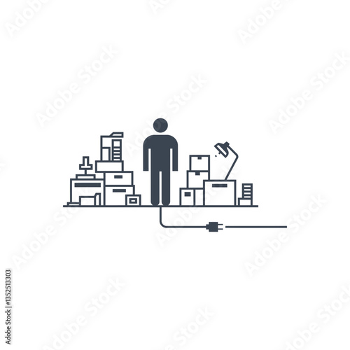 Clutter Power Connected Icon