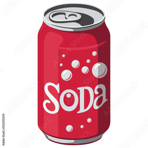 Isolated Soda Can Design in Vector