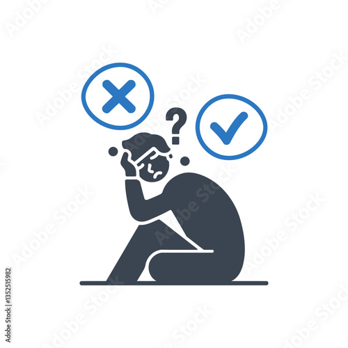 Decision dilemma icon