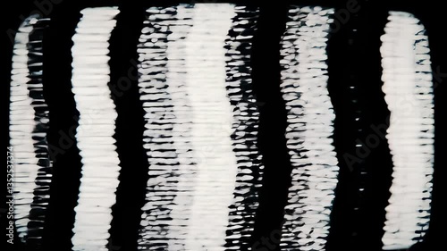 Exploring Abstract Visuals With Black and White Stripes Creating a Unique Textured Pattern in a Dark Setting