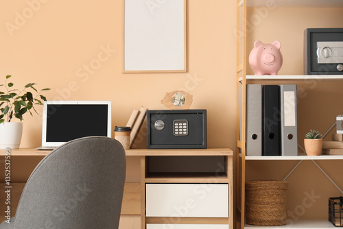 Interior of room with workp...