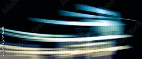 blue and orange abstract wave background with motion blur and halftone texture