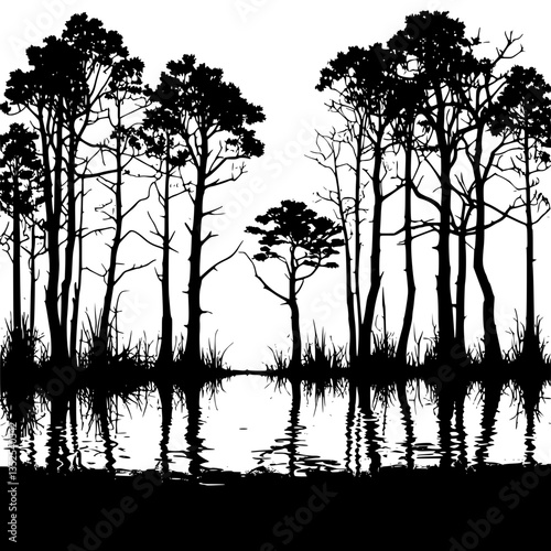 silhouette of trees