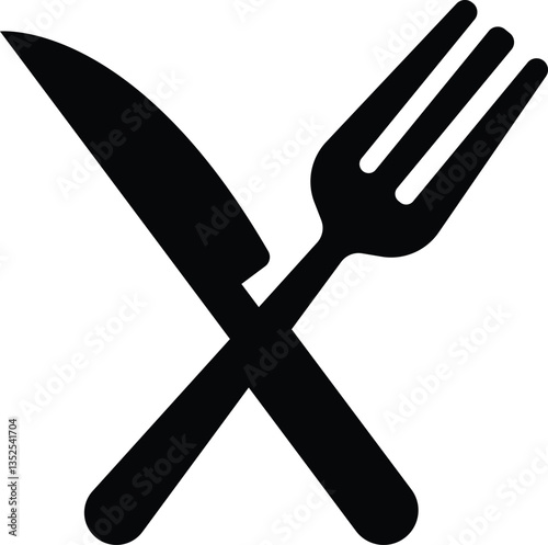 Cutlery, restaurant icon , Fork and Knife Restaurant Icon Design