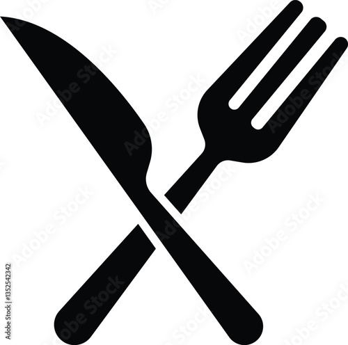 Cutlery, restaurant icon , Fork and Knife Restaurant Icon Design