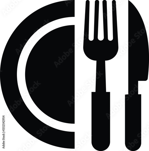 Cutlery, restaurant icon , Fork and Knife Restaurant Icon Design