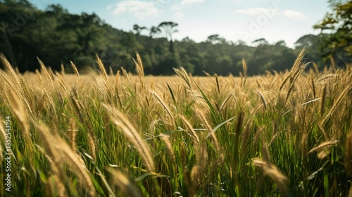 A photo of a sustainable organic teff field