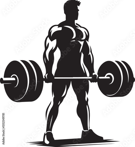 Workout silhouette fitness and Graphic vector black color silhouette