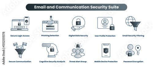 Email and Communication Security Suite. Email Security Filtering, Secure Communication, Phishing Detection, Secure Login Access, User Profile Protection, Threat Alert Group, Password Encrypt