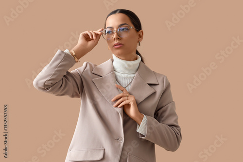 Fashionable young woman in ...
