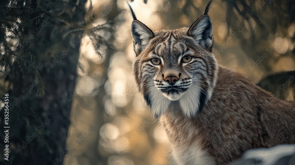Obraz premium a lynx in the forest 