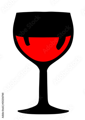 verre vin rouge dessin