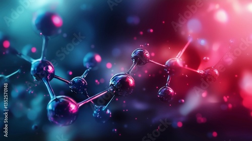 A close up of a bunch of small spheres that are connected to each other. The spheres are of different sizes and colors, and they are arranged in a way that creates a sense of movement and energy