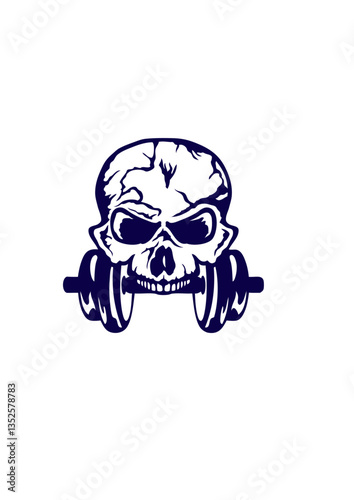 haltere tete de mort musculation bodybuilding poids