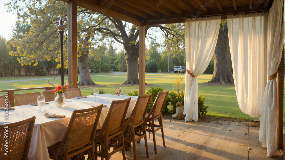 Fototapeta premium Rustic Patio Setup
