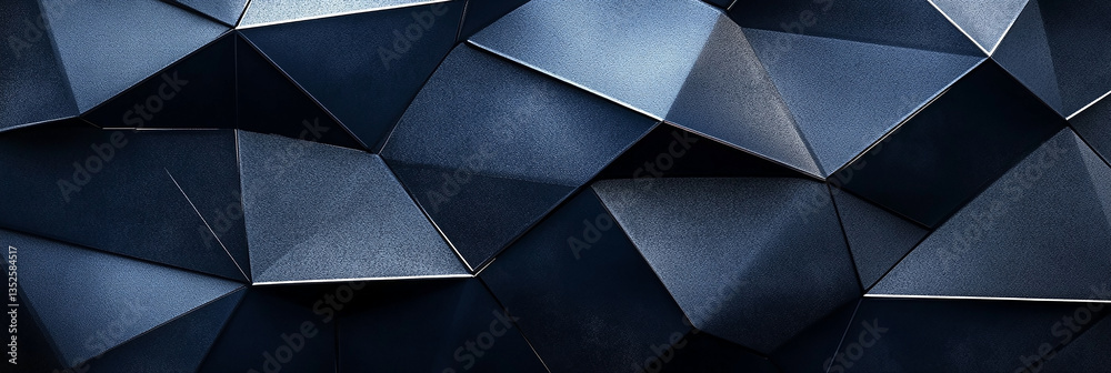 Black, dark navy blue, and silver abstract pattern background with geometric shapes, lines, triangles, and angular folds. Concept of modern, sleek, and futuristic design.
Black, dark navy blue, and silver abstract pattern background with geometric shapes, lines, triangles, and angular folds. Concept of modern, sleek, and futuristic design.
