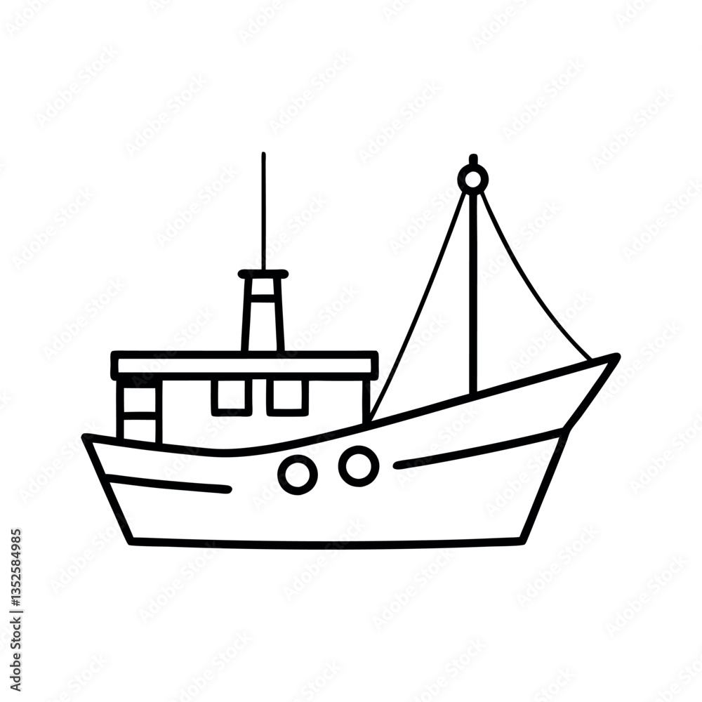 Trawler Black Vector Illustration for Commercial Use
Trawler Black Vector Illustration for Commercial Use