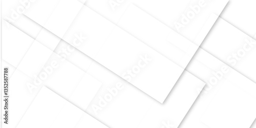 Abstract white, gray technology concept diamond triangle geometric line background. modern seamless business technology concept geometric shapes. squares and triangle with soft shadows as pattern.