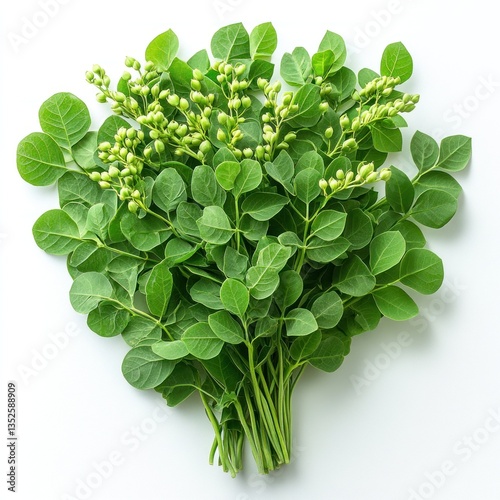 Vibrant Green Moringa Leaves Bouquet: A Fresh and Healthy Harvest