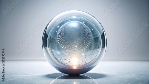 Abstract Glass Sphere with Internal Light Source
