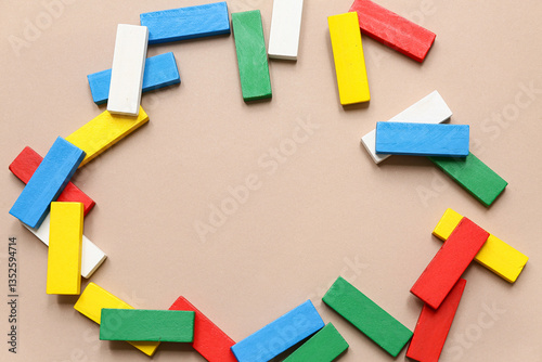 Frame made of colorful buil...