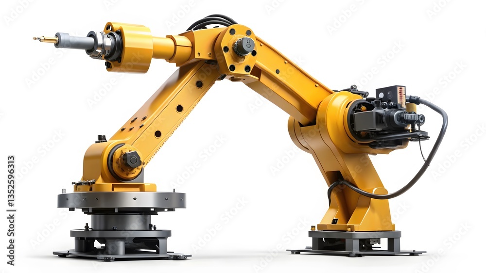 Industrial Robot Arm Closeup Industrial Robot Arm Closeup