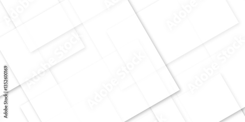 Abstract white, gray technology concept diamond triangle geometric line background. modern seamless business technology concept geometric shapes. squares in bright light with soft shadows as pattern.