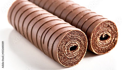 Wallpaper Mural Glazed chocolate bars and rolls on a white background. Torontodigital.ca