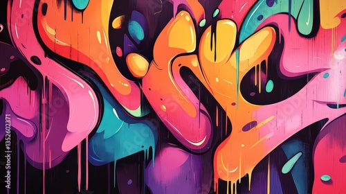 colorful graffiti background, graffiti wallpaper, abstract colored background for design