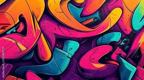 colorful graffiti background, graffiti wallpaper, abstract colored background for design