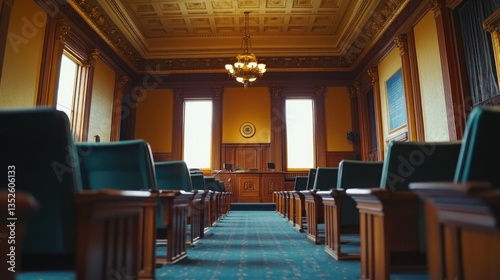 Quiet Legislative Space: The Empty Senate Chambers of Michigan Lawmakers in Downtown Lansing