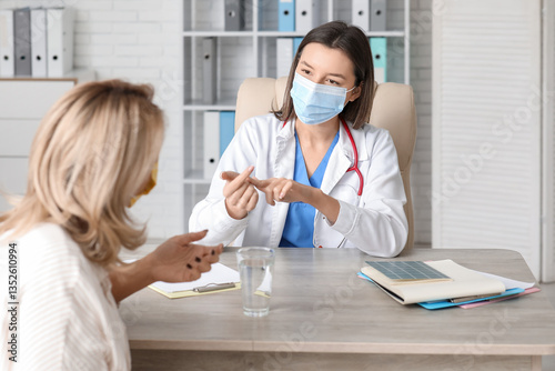 Female doctor in medical ma...