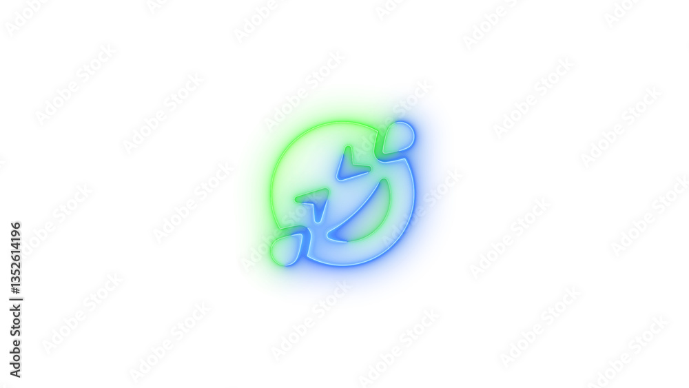Face grin squint tears icon glowing neon gradient color Face grin squint tears icon glowing neon gradient color