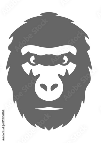 gorille tete animal sauvage dessin