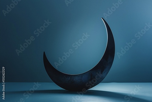 crescent Earth shape emerging from shadow photo