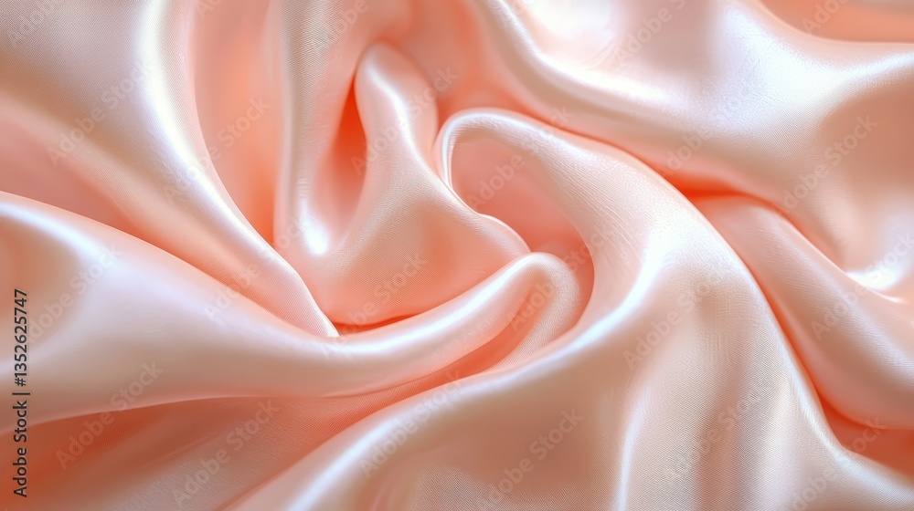 Fototapeta premium a beautiful pink silk fabric in a swirl 