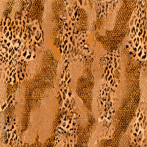 Seamless patterned texture of animal skin, animal print.