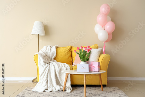 Interior of living room dec...