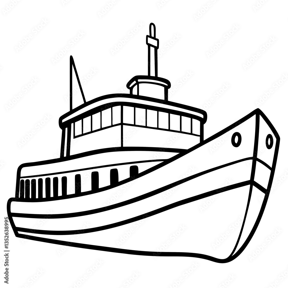 Fototapeta premium silhouette of a boat