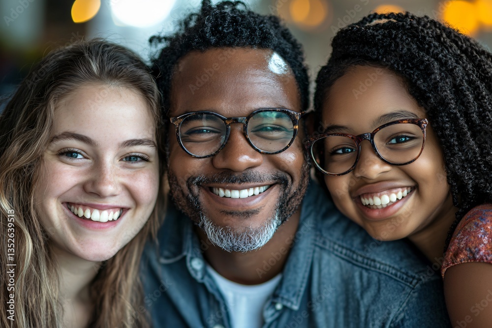 Portrait of a Black man and a White woman standing together, symbolizing racial equality, unity, and mutual respect. The image emphasizes harmony across cultures, celebrating diversity and shared huma