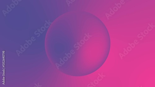 Minimalist gradient sphere with purple-blue to pink color transition on dark background  
