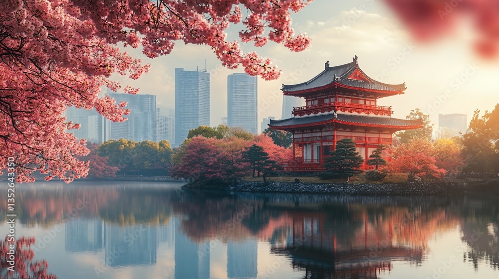 Urban cityscape of Tokyo, Japan, showcasing its modern skyline, high-rise buildings, and vibrant metropolitan atmosphere. The view highlights the dynamic blend of advanced architecture, dense city lay