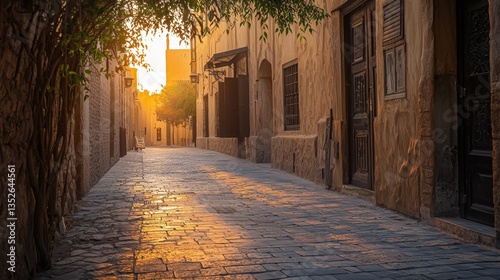 Fototapeta Naklejka Na Ścianę i Meble -  a narrow street in the old town of Chania, Crete, Greece 