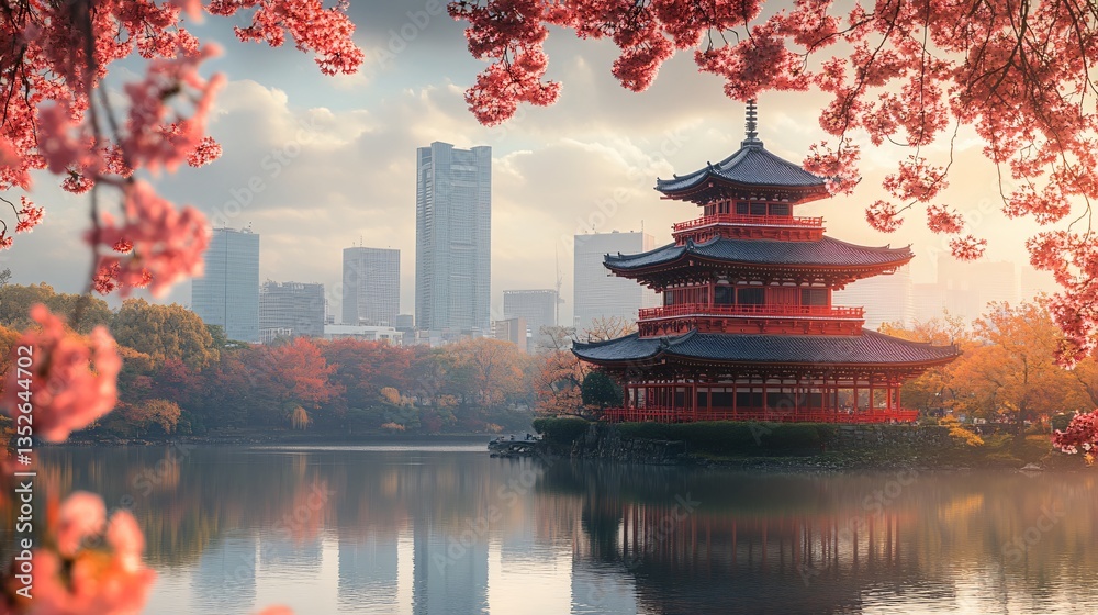 Urban cityscape of Tokyo, Japan, showcasing its modern skyline, high-rise buildings, and vibrant metropolitan atmosphere. The view highlights the dynamic blend of advanced architecture, dense city lay