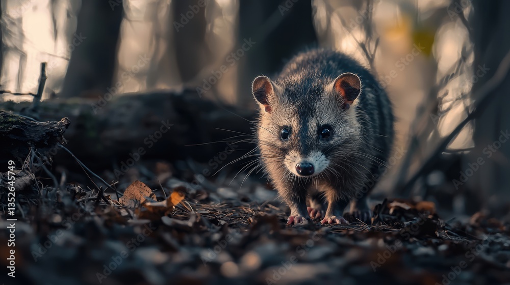 a small animal in the woods 